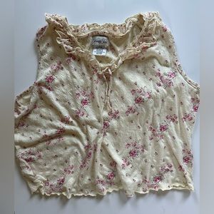 Vanity Fair floral tank top size large